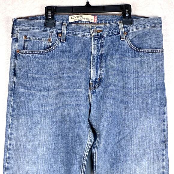 VTG Levis 529 Low Rise Straight Jeans Mens 38x30 Y2K Baggy Wide Leg Whiskered - Picture 1 of 10